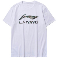 李宁运动时尚系列男子短袖文化衫