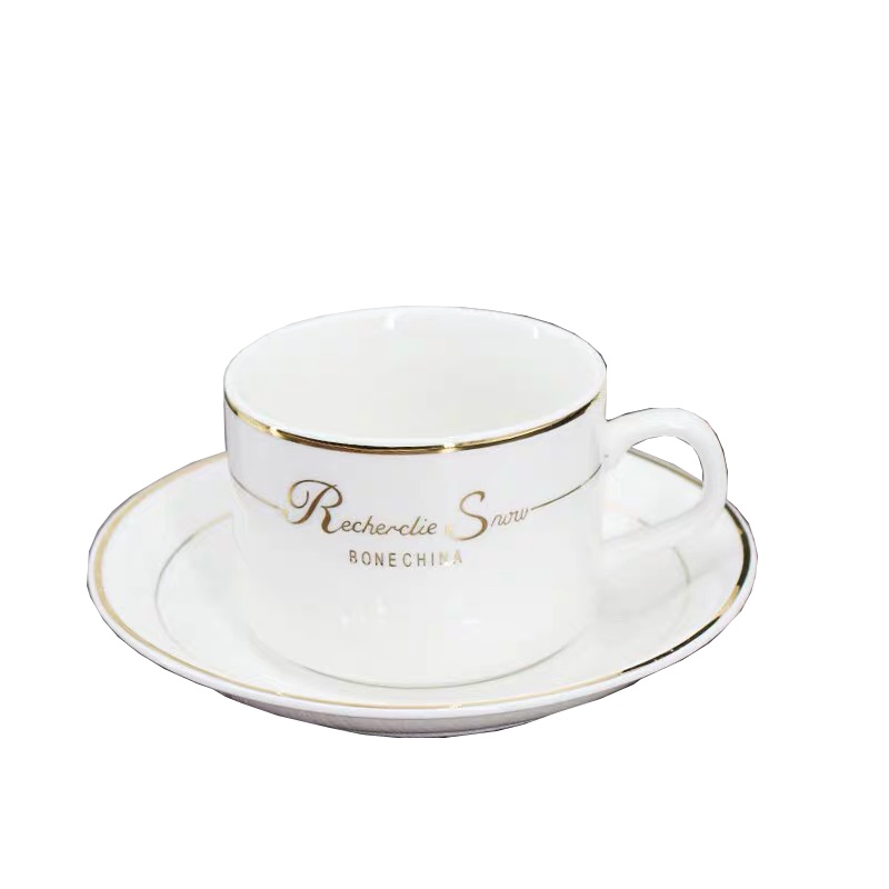 富昱景 陶瓷咖啡杯 简约欧式咖啡杯套装 创意骨 瓷英式红茶杯碟 单个装