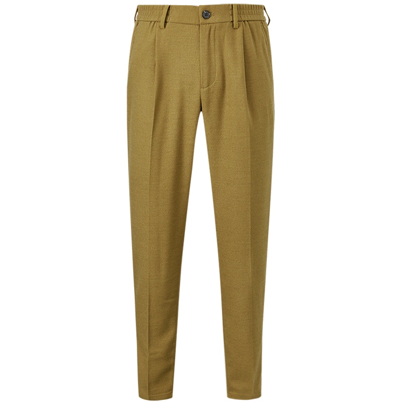 MECITY男装新款韩版羊毛宽松磨毛工装梭织九分锥形裤男