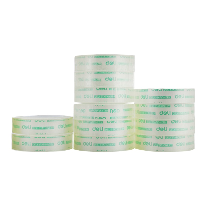 得力(deli) 文具胶带 30015 12mm*30y(≈27.4m)*38um 12卷/筒 单筒装
