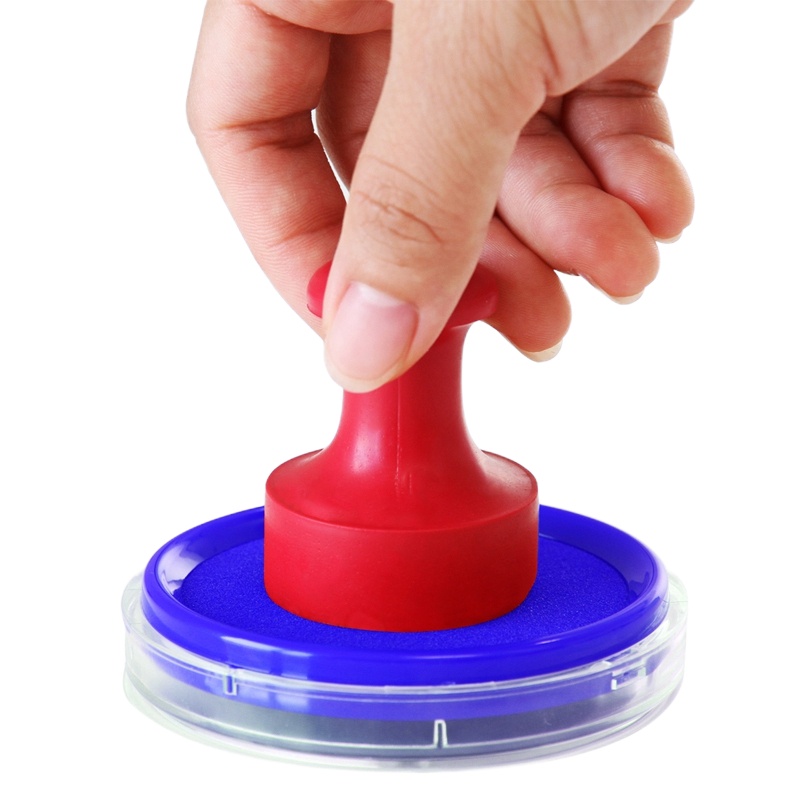 得力(deli)圆形透明外壳快干印台9863