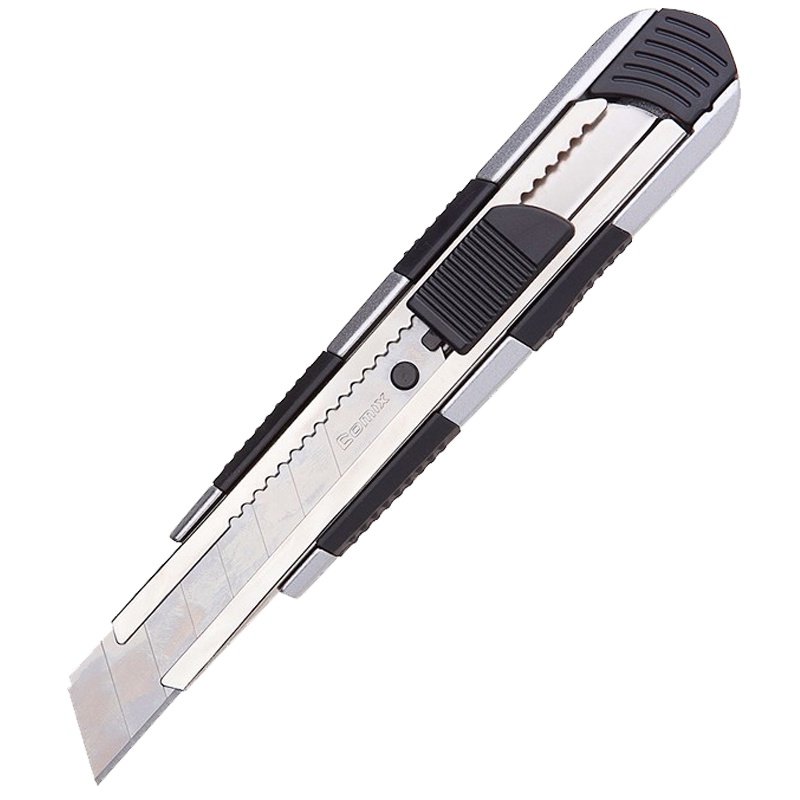 齐心(COMIX)B2836锌合金美工刀 18mm裁切纸刀 雕刻刀 手工刀介刀 裁纸刀