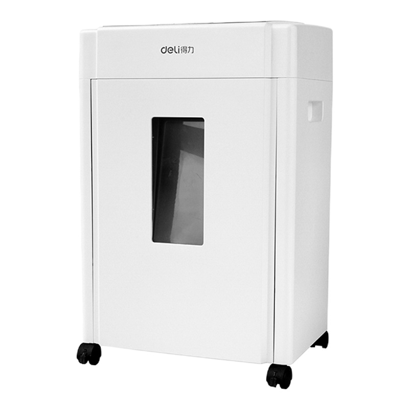 得力9904碎纸机全钢刀材质；静音碎纸机；碎纸箱容积≥15L；一次碎纸≥6张；尺寸≤400*400*30（mm）