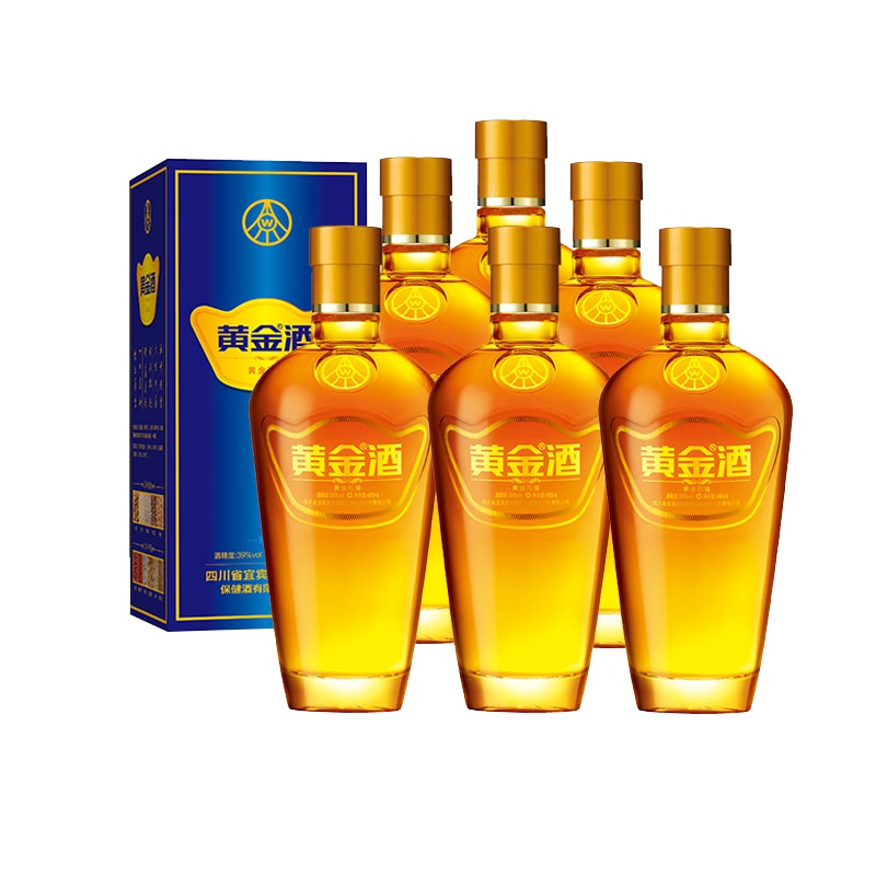 黄金酒 万福酒 39度 480ml*6普装整箱装