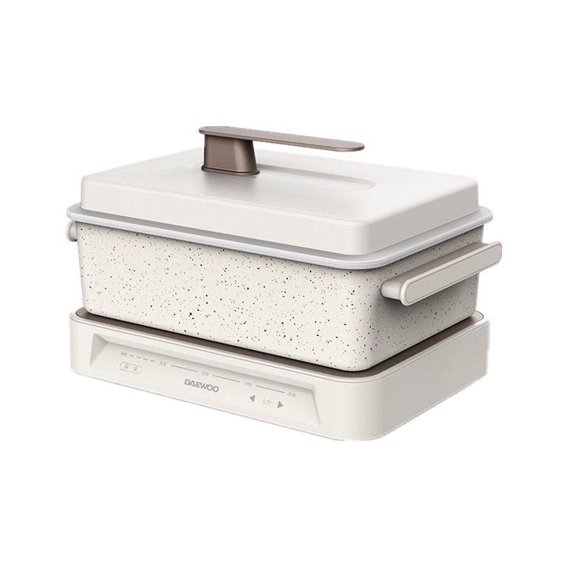 大宇(DAEWOO)多功能锅料理锅家用电火锅电热锅电烧烤炉电煮锅不粘锅一体锅