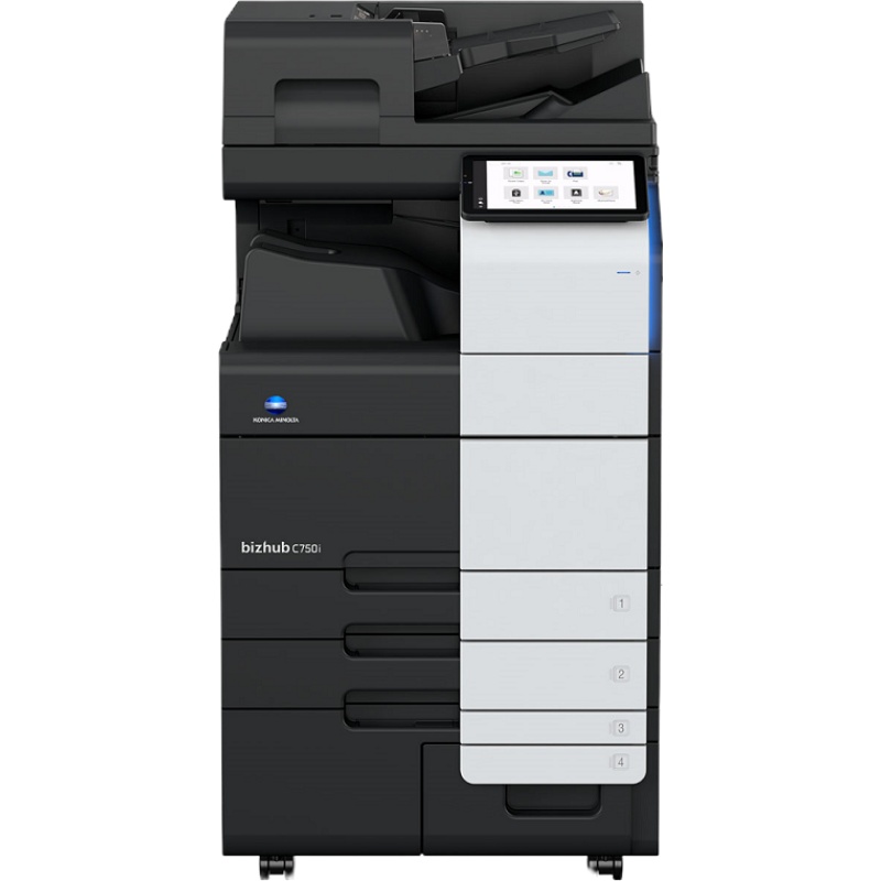 柯尼卡美能达 bizhub C750i A3高速彩色复印机(含双面同步扫描输稿器+四纸盒+侧供纸盒+落地装订器)