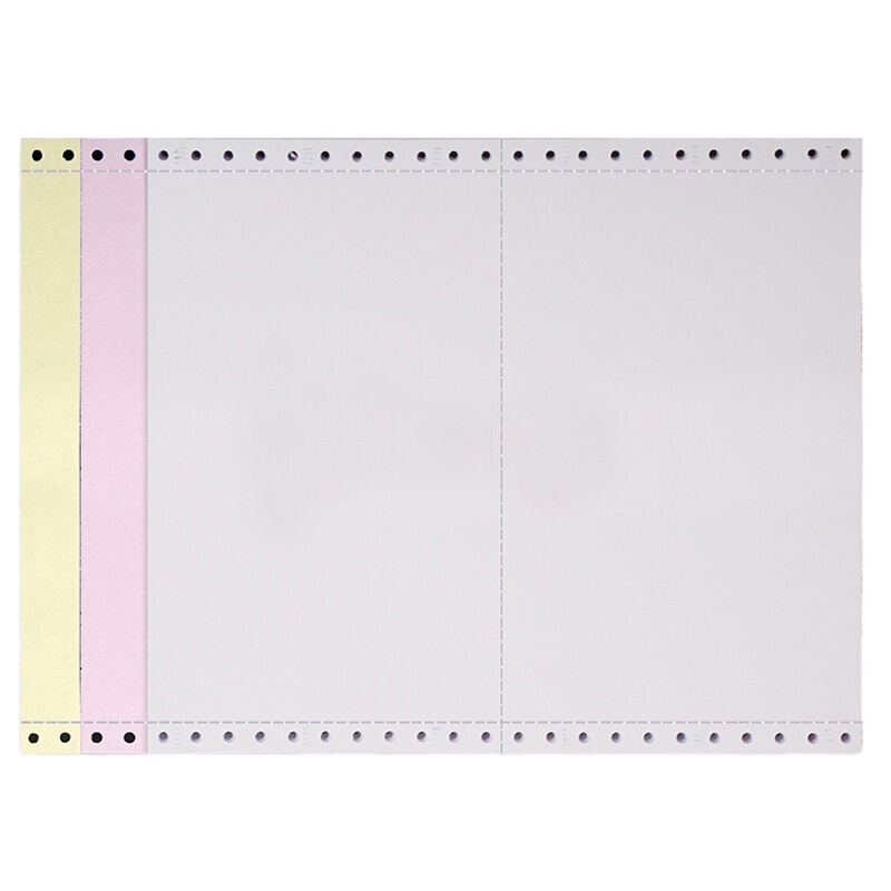 乐活天章 打印纸 241-4四联二等分 彩色 撕边 1000页/箱