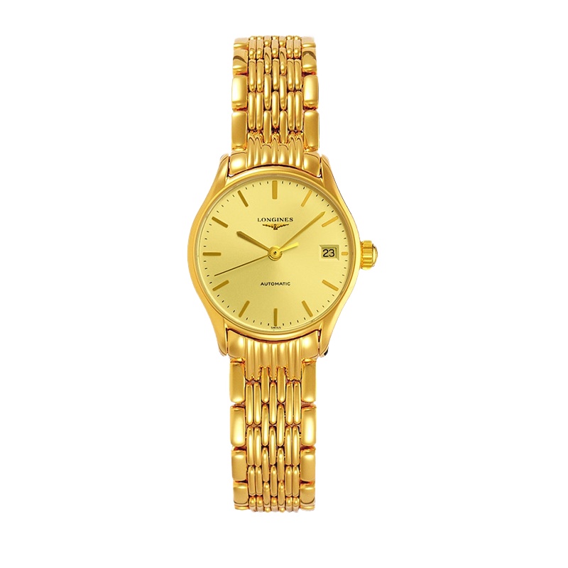 瑞士浪琴(LONGINES) 律雅系列 钢带 女士自动机械手表 金色腕表女L4.360.2.32.8