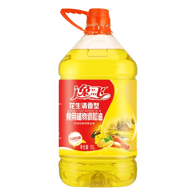 逸飞 花生清香食用植物调和油5L食用油