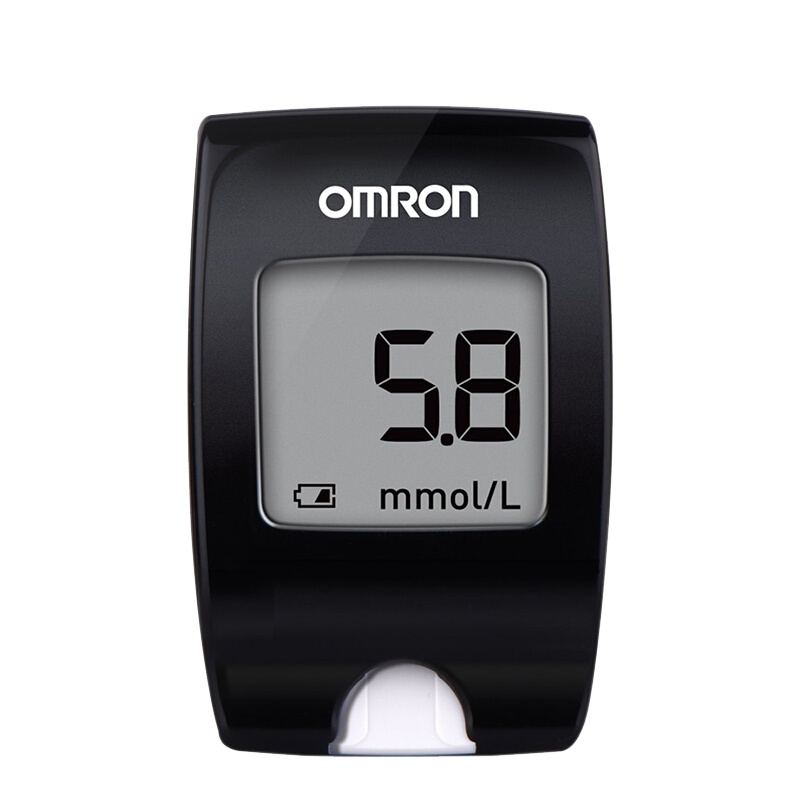 欧姆龙(OMRON)血糖仪HGM-112 家用电子测血糖 免调码 家用 虹吸式 正品 配25片试纸+25支采血针