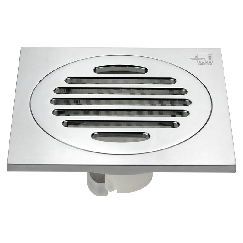 苏宁宜品纯铜防臭地漏 防堵地漏滤网铜质防臭式TF40-10 通用管道 3寸面板旗舰店正品