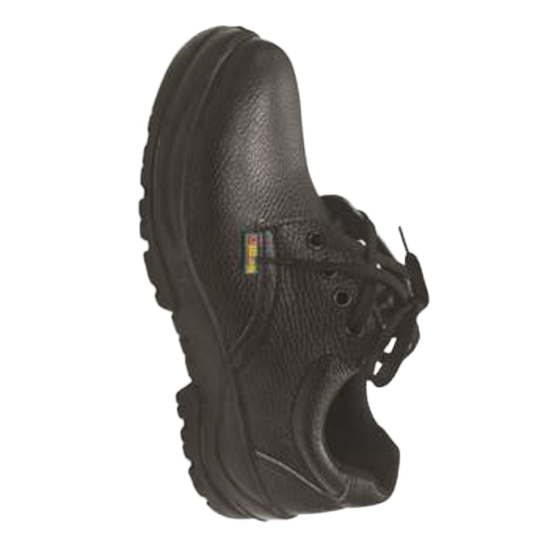 祺宝 QIBAO 78032-41 黑色牛皮低帮防砸安全鞋,41码