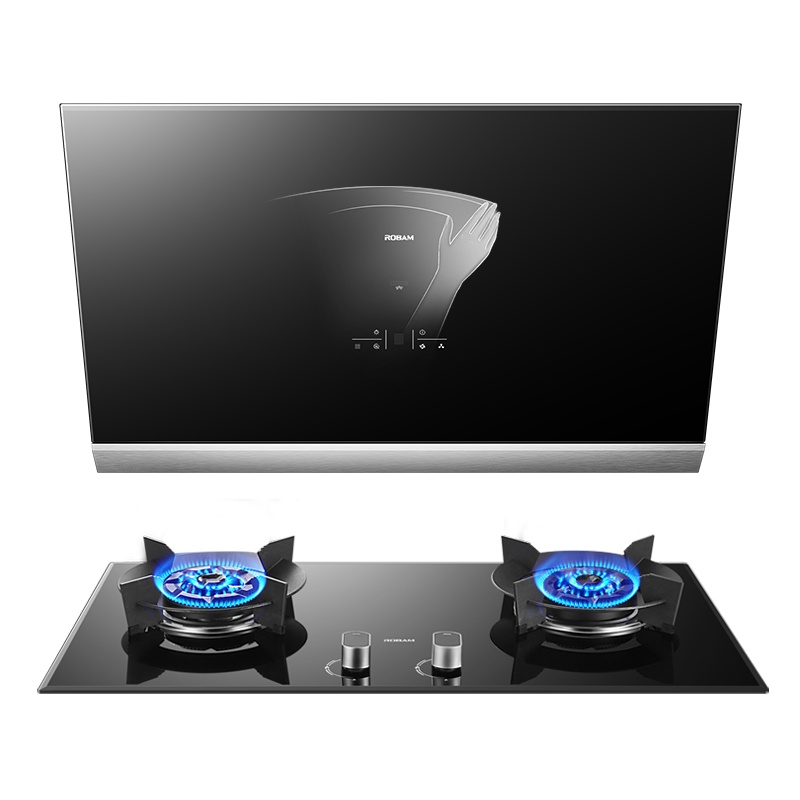 老板(ROBAM)油烟机燃气灶 烟灶套餐侧吸21立方风量抽油烟机灶具烟灶套装27X6+57B0Y全面屏吸油烟机厨电套装