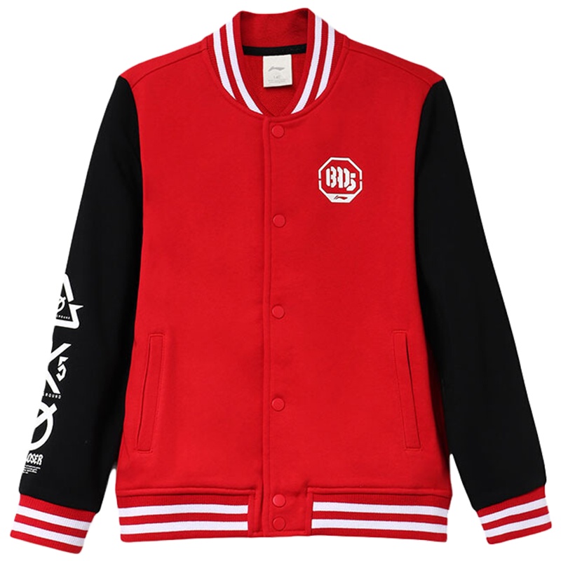 LI-NING KIDS男小大童3-12岁BAD FIVE运动生活系列开衫无帽卫衣