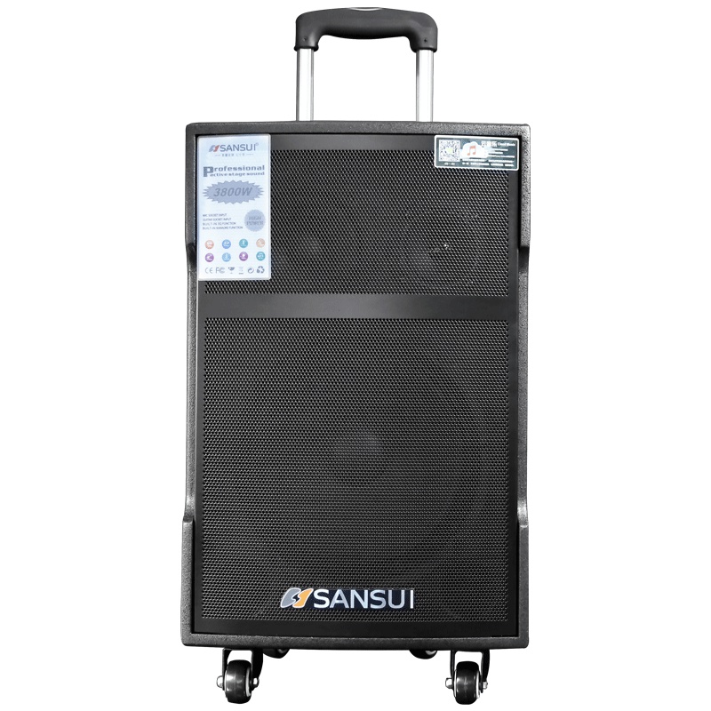 山水(SANSUI)升级松川SG3-15户外音响广场舞音箱移动拉杆舞台专业音箱大功率无线蓝牙话筒木质音响15英寸