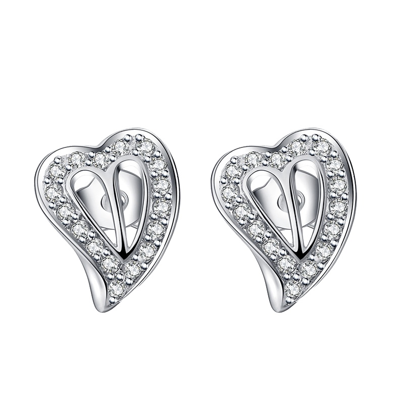 MYFD 耳钉女银饰925银女士银色心动音符耳钉树叶纯银耳钉海星耳钉时尚气质奢华送女友