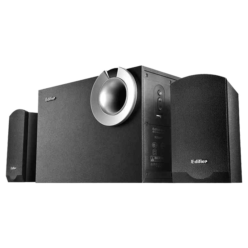 Edifier/漫步者 R206P 多媒体音箱2.1声道U盘木质低音炮音箱 黑色
