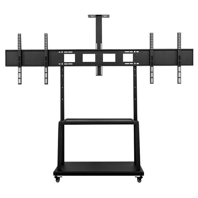 双屏电视机支架 XTL1004 移动推车一体机落地式教学显示屏挂架承重50-80公斤 (副)