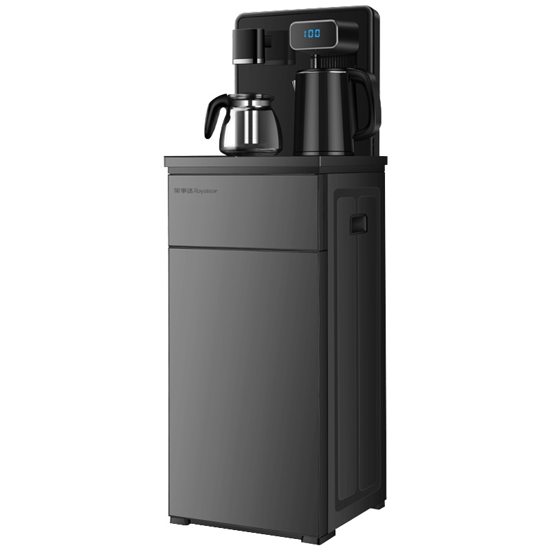 荣事达饮水机家用智能全自动下置水桶小型立式泡茶艺多功能温热智能遥控茶吧机灰色安全童锁恒温保温CY-8119天云灰