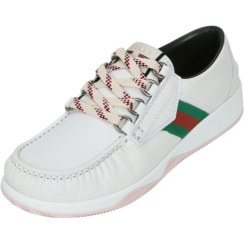 GUCCI 古驰 男士 皮革系带休闲鞋运动鞋 575399 D60D0