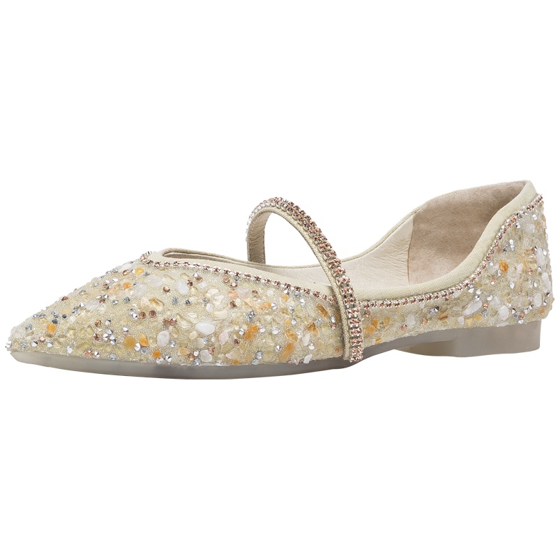 ST&SAT/星期六单鞋新款尖头平跟浅口优雅女鞋SS11111350