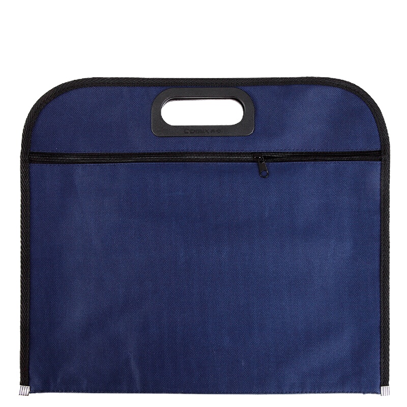 齐心(Comix)A1670大容量牛津布双格文件袋/资料袋 蓝色