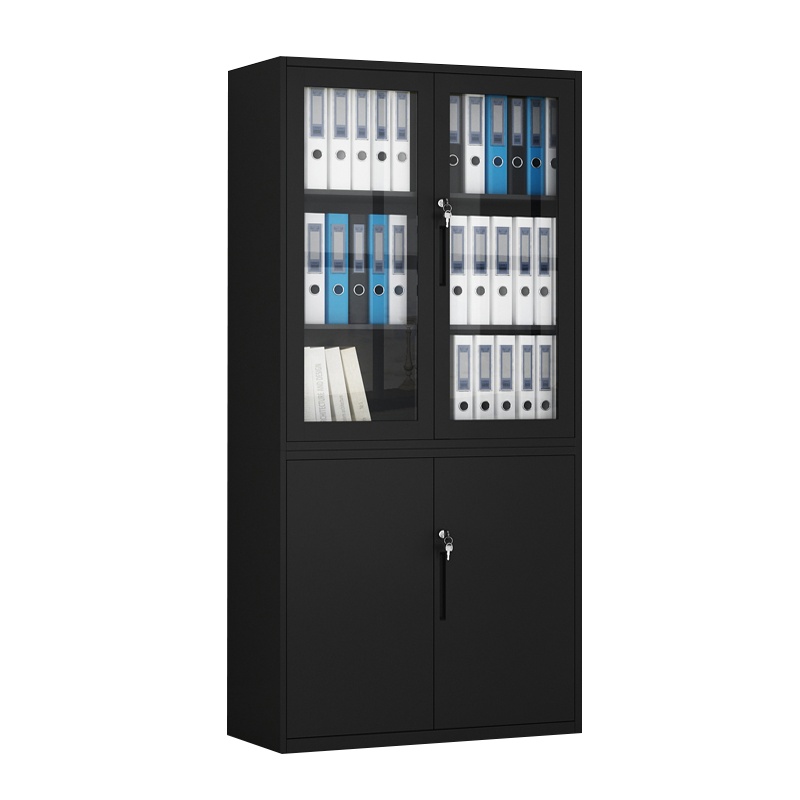 【一鹏】办公家具文件柜新款拆装铁皮柜冷轧钢板档案资料柜财务凭证柜带锁 900*400*1850mm