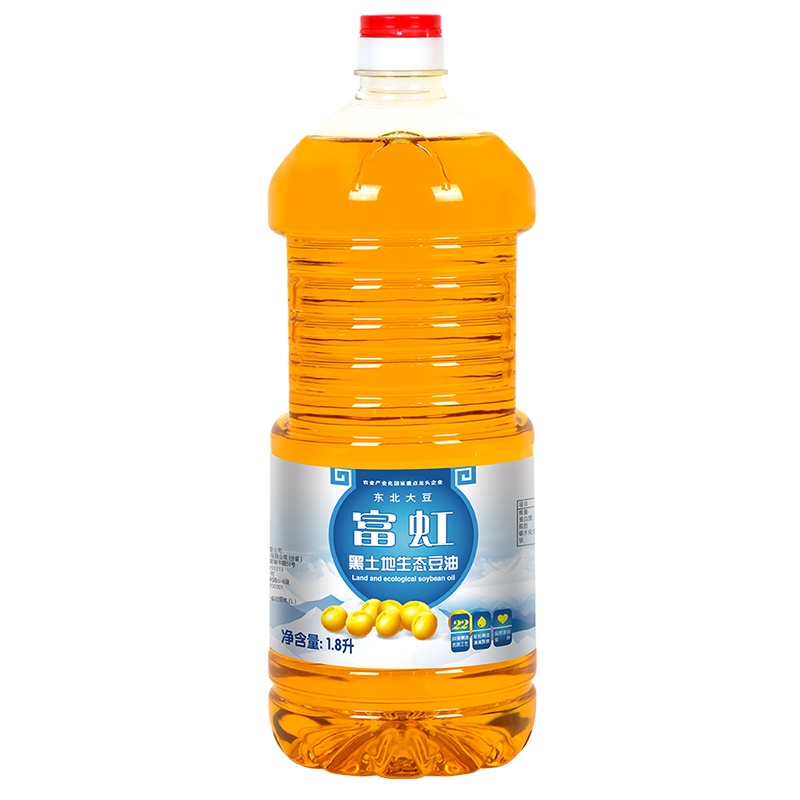 （48小时发货）富虹油品1.8L黑土地生态三级大豆油非转基因