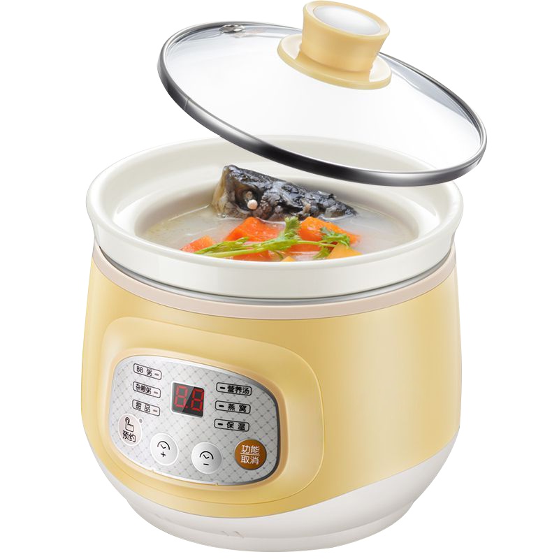 苏宁极物 1L电炖锅 DDG-D10J2煮粥小炖锅家用保温慢炖煲 (单位:个)