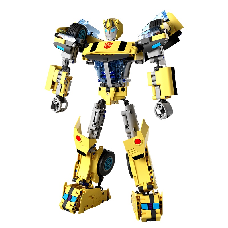 哪吒与变形金刚 变形玩具积木机器人汽车坦克玩具儿童玩具积木拼装玩具积木 大黄蜂