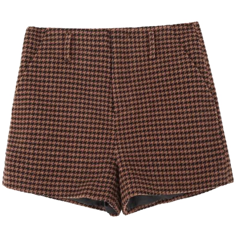 【专柜同款】拉夏贝尔休闲裤女士早秋冬高腰宽松直筒裤百搭打底短裤子10019588