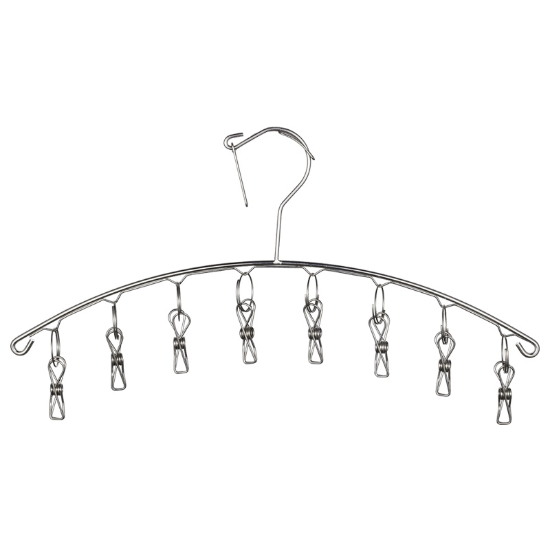 卡贝不锈钢晒袜子圆盘凉晾衣架多夹子内衣挂钩神器防风婴儿架家用