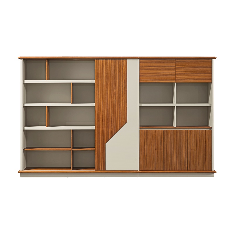 鑫金虎 办公家具文件柜木质高柜老板办公室书柜简约资料柜背景柜子