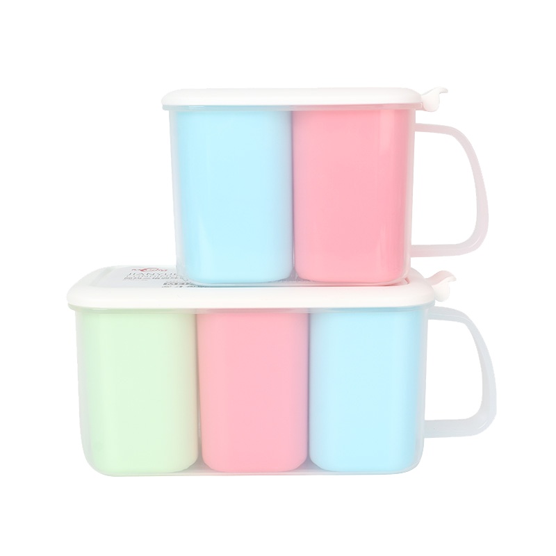 塑料方形厨房两格调料盒调味盒带勺子调味瓶精糖盐罐连盖按压式