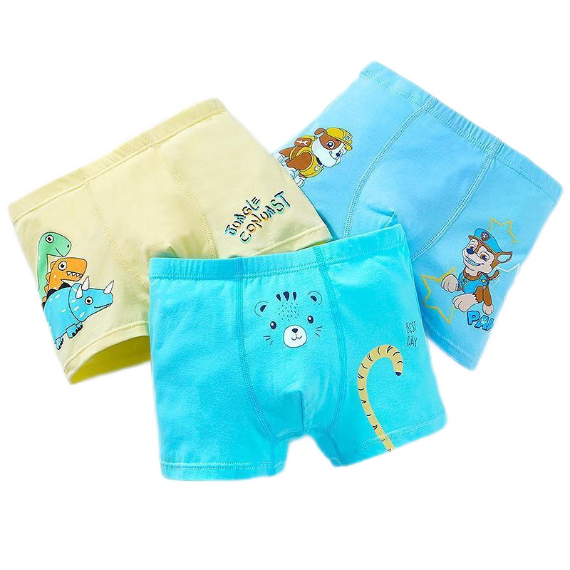 儿童内裤男棉平角裤男童女童小孩短裤中大童学生卡通四角裤 莎丞