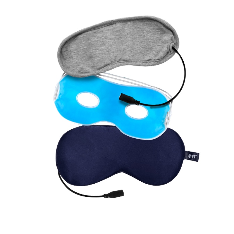 零听USB蒸汽热敷眼罩 电加热充电睡眠冰袋冷敷护眼遮光男女