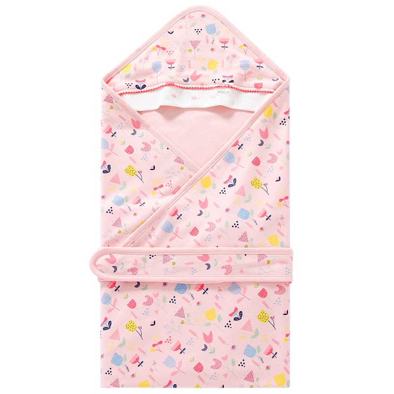 哈贝比（happyB）初生儿包被夏棉婴儿抱被宝宝抱毯包巾新生儿用品外出襁褓
