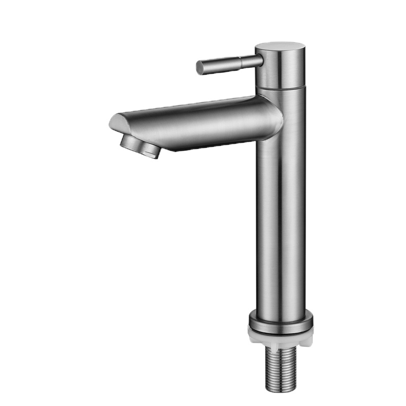 启道厨房龙头不锈钢面盆水龙头单冷龙头浴室洗脸盆台上盆直嘴单冷水龙头