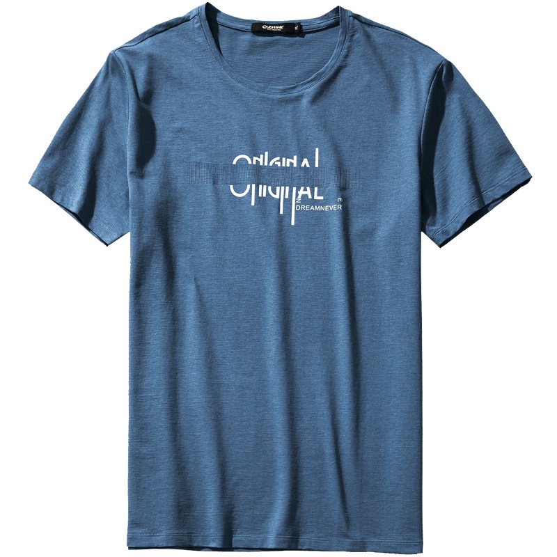 千纸鹤男士休闲圆领短袖T恤男2019夏季新款欧美简约半袖上衣20079