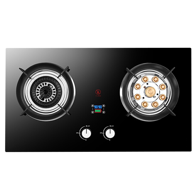 巧妙(QIAOMIAO)燃气灶天然气灶煤气灶双灶液化气灶家用灶具台式嵌入式9腔大火鸳鸯定时灶396BD-天然气自行安装