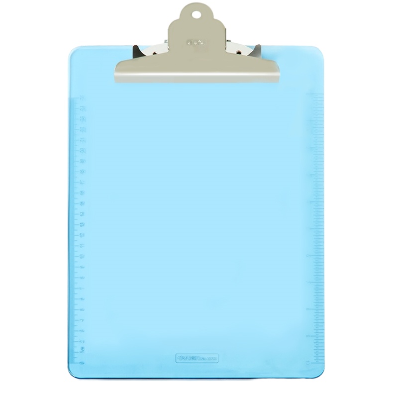 得力(deli) 9252板夹 A4透明书写板夹 写生便携文件夹 浅蓝 15只装