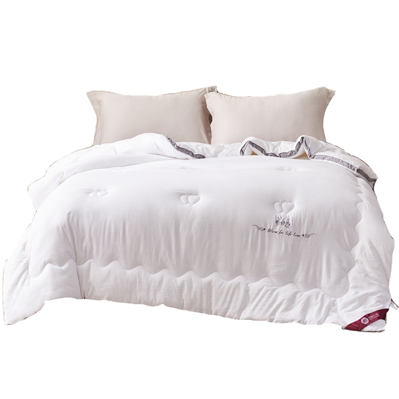 吉祥三宝家纺仿鹅绒加厚保暖纤维被学生宿舍 单人双人被家用春秋被冬被