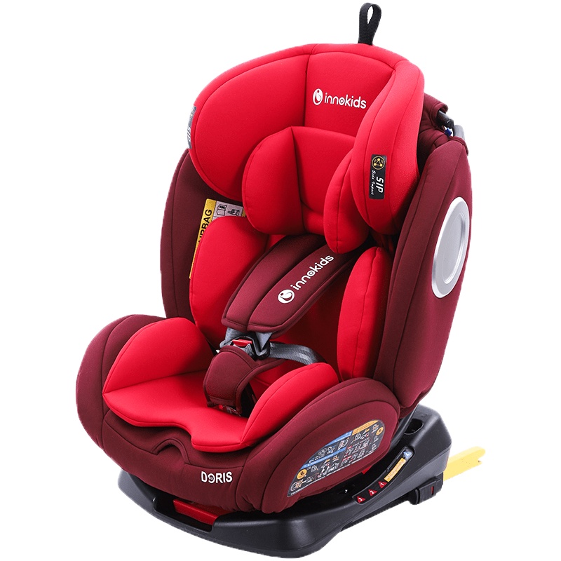 innokids儿童安全座椅汽车用0-4-12岁婴儿宝宝4周旋转坐躺isofix