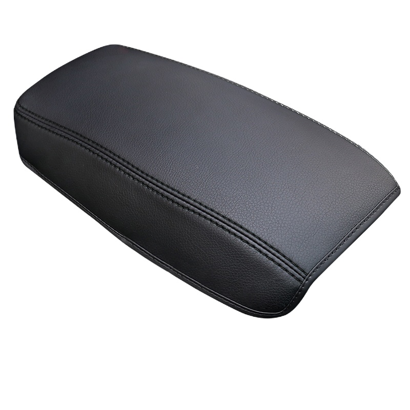 敬平适用于2019款丰田卡罗拉雷凌双擎改装档位皮套中控内装饰挡把套真 19雷凌黑皮黑线扶手箱套1件套 平排档/换挡手刹套