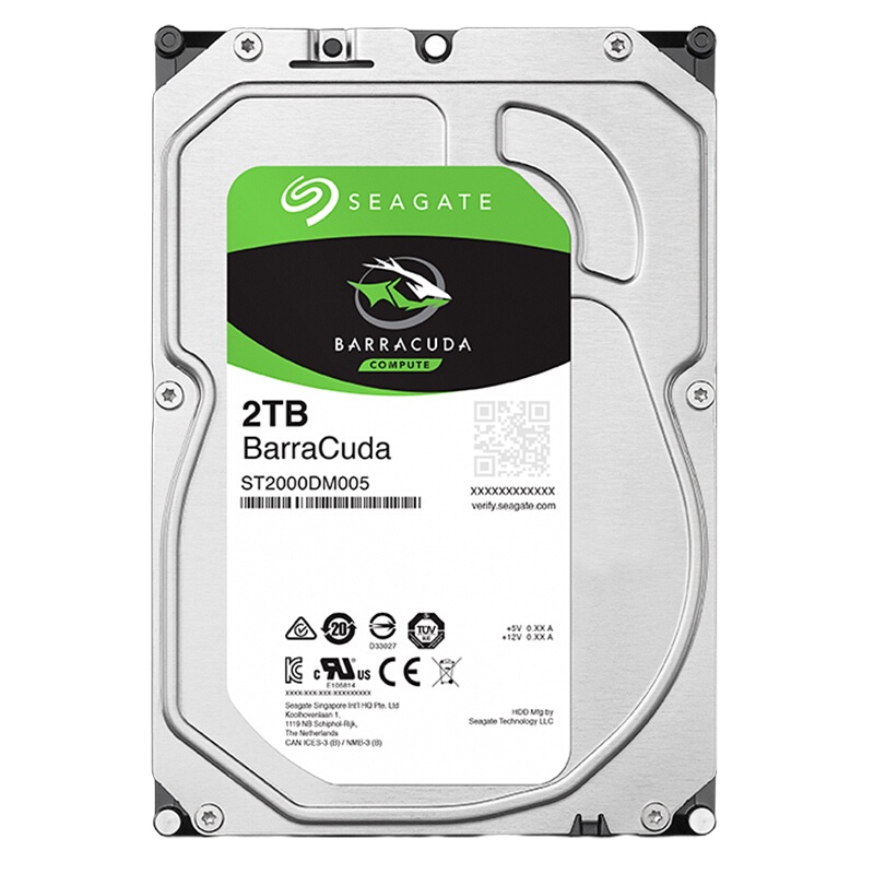 希捷ST2000DM008 酷鱼台式机硬盘 高速 2T/7200转/256M