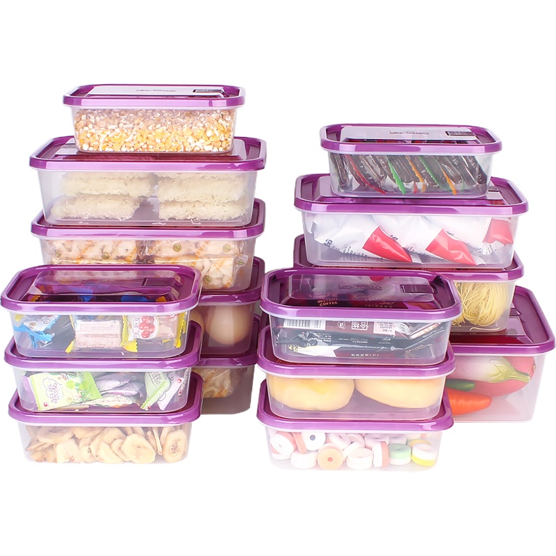 乐亿多 收纳盒冰箱保鲜盒15件套装LT1501