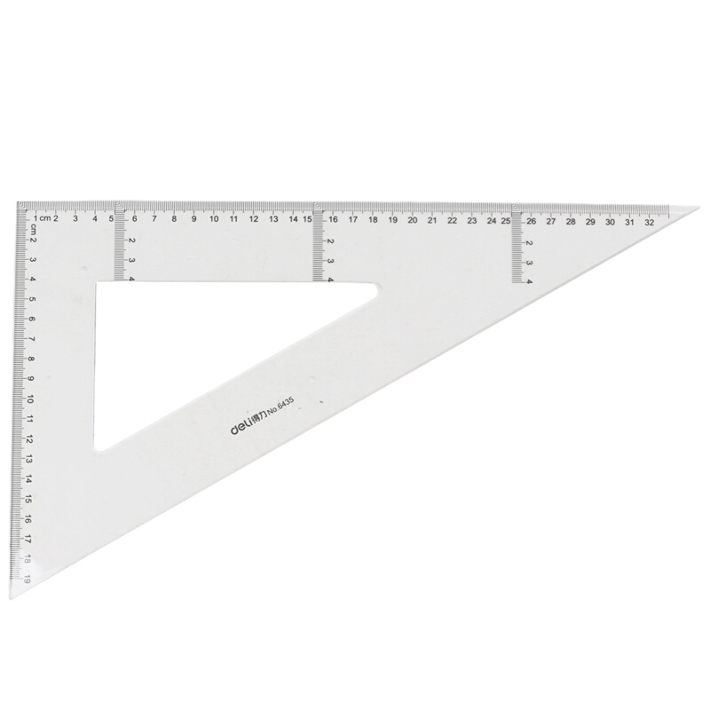 得力6435三角尺35cm一套装