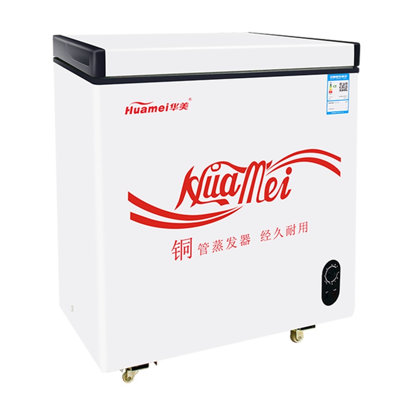 华美(Huamei)BD/BC-120升厨房商用保鲜设备 曲底冷柜节能静音冷柜 冷藏冷冻柜顶开门卧式大容量家用冰柜展示柜