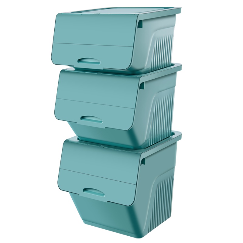 星优玩具收纳箱前开式家用翻盖储物箱衣服整理箱零食大收纳筐