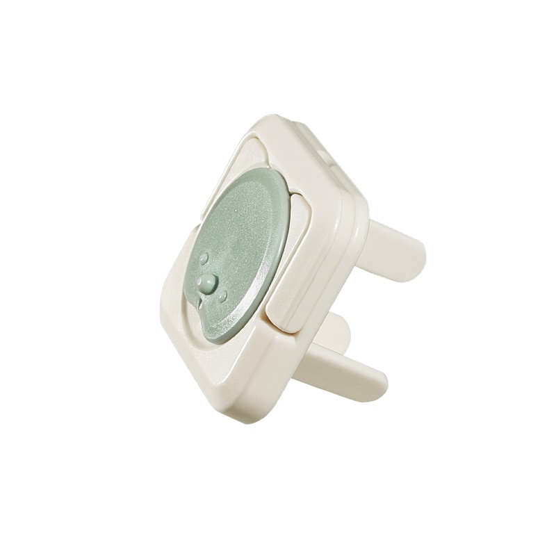 babycare插座保护盖 儿童插座防护盖宝宝 防触电插头塞 雾绿 (三插保护盖12个+二插保护盖12个, 共24个)